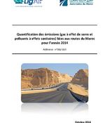 Année 2014 - Emissions GES autoroutes MAROC