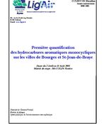 Première quantification des hydrocarbures aromatiques monocycliques (HAM) sur les villes de Bourges et Saint-Jean-de-Braye - 2001
