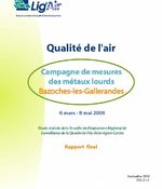 Campagne de mesure des métaux lourds à Bazoches-les-Gallerandes - 2006